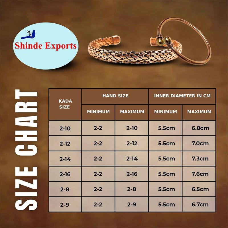 SHINDE EXPORTS سوار تامبا كادا النحاسي الأصلي النقي من شيندي إكسبورتس للرجال والنساء - Image 5